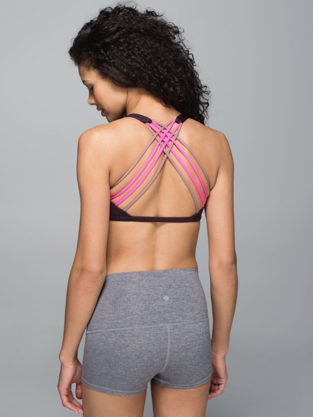 lululemon athletica Free To Be Bra – Black Cherry & Raspberry Glo Light